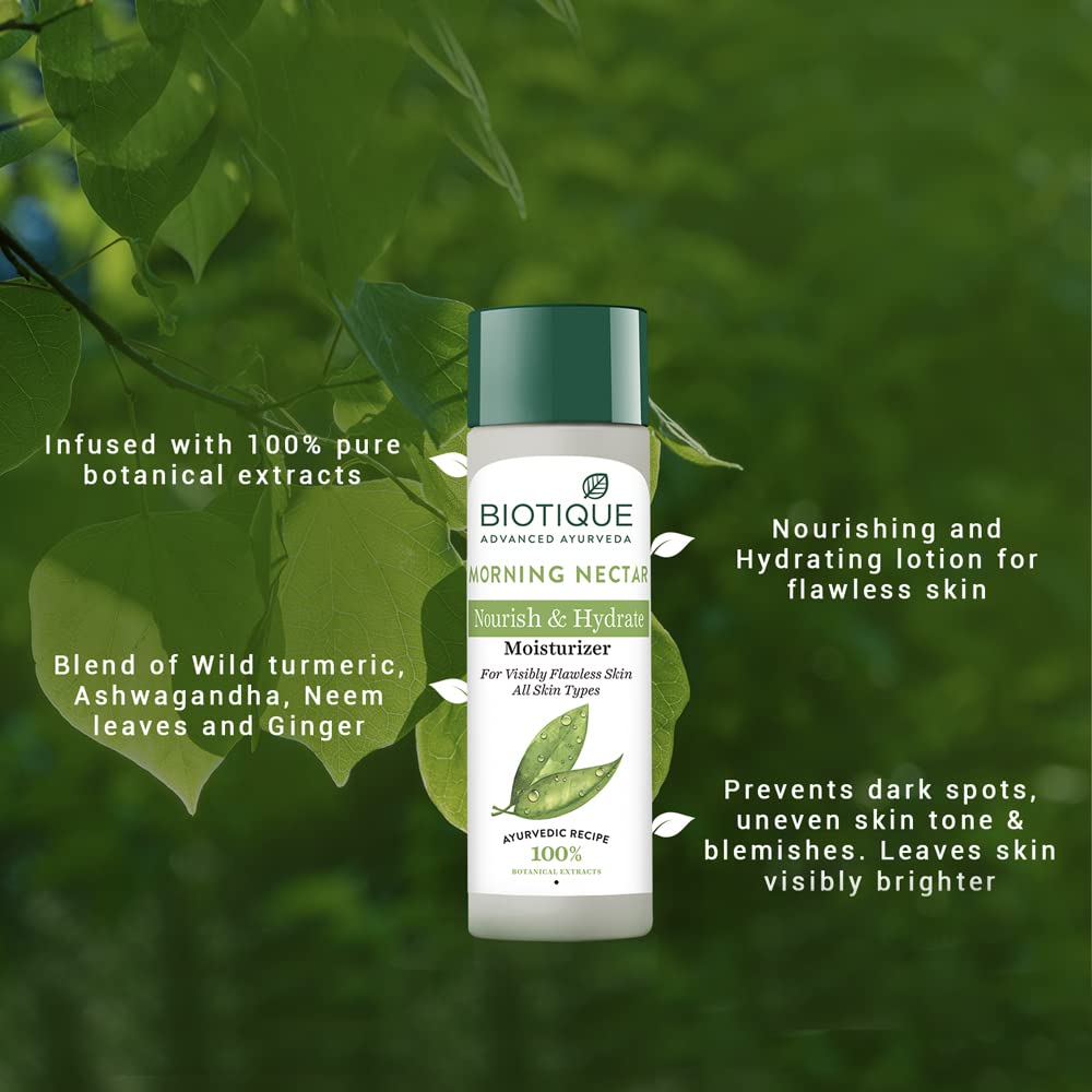 Biotique Morning Nectar Nourish & Hydrate Skin Moisturizer for All Skin Types