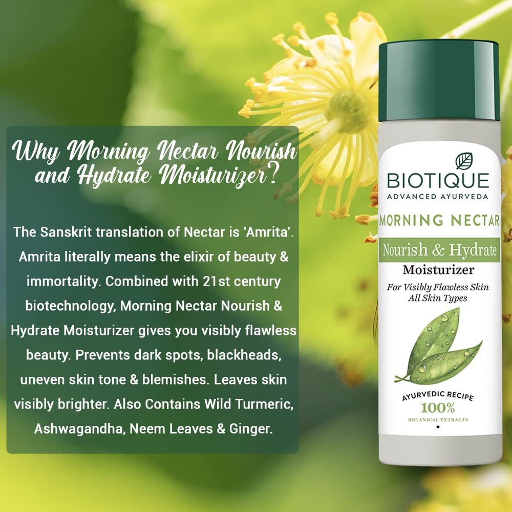 Biotique Morning Nectar Nourish & Hydrate Skin Moisturizer for All Skin Types