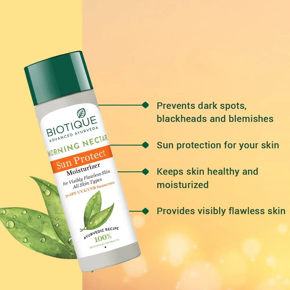 Biotique Morning Nectar Sun Protect Moisturizer, SPF - 30+ - 120 ml