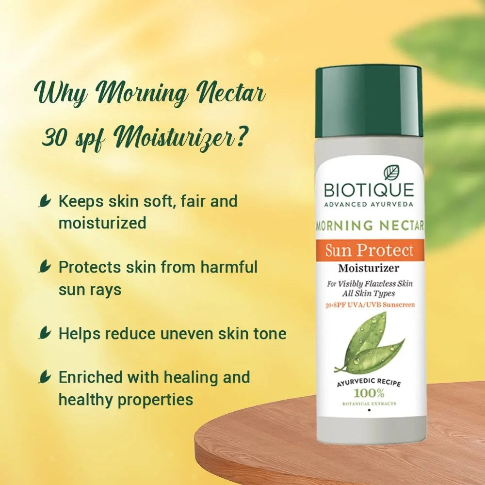 Biotique Morning Nectar Sun Protect Moisturizer, SPF - 30+ - 120 ml