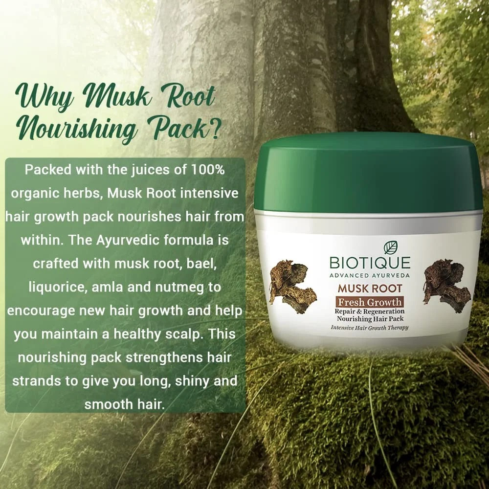 Biotique Musk Root Fresh Growth Repair & Regeneration Hair Pack
