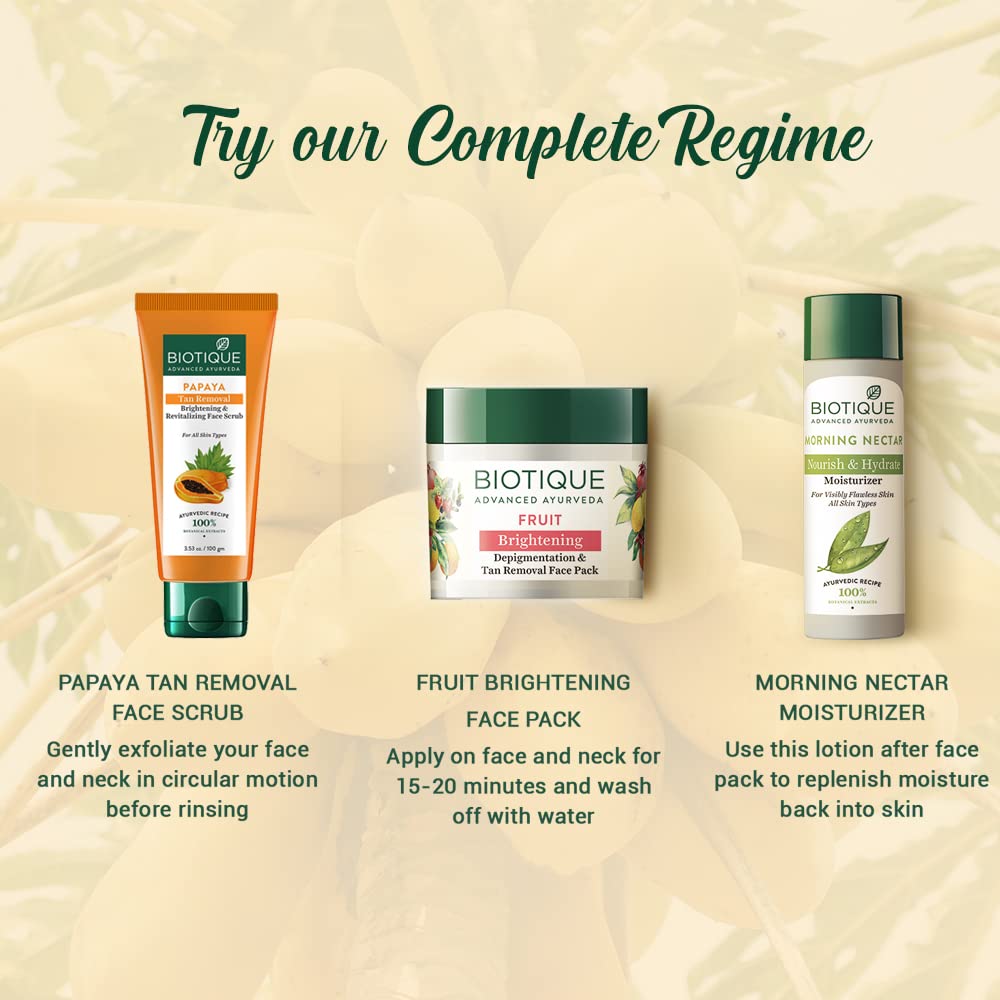 Biotique Papaya Tan Removal Brightening & Revitalizing Face Scrub, for All skin types
