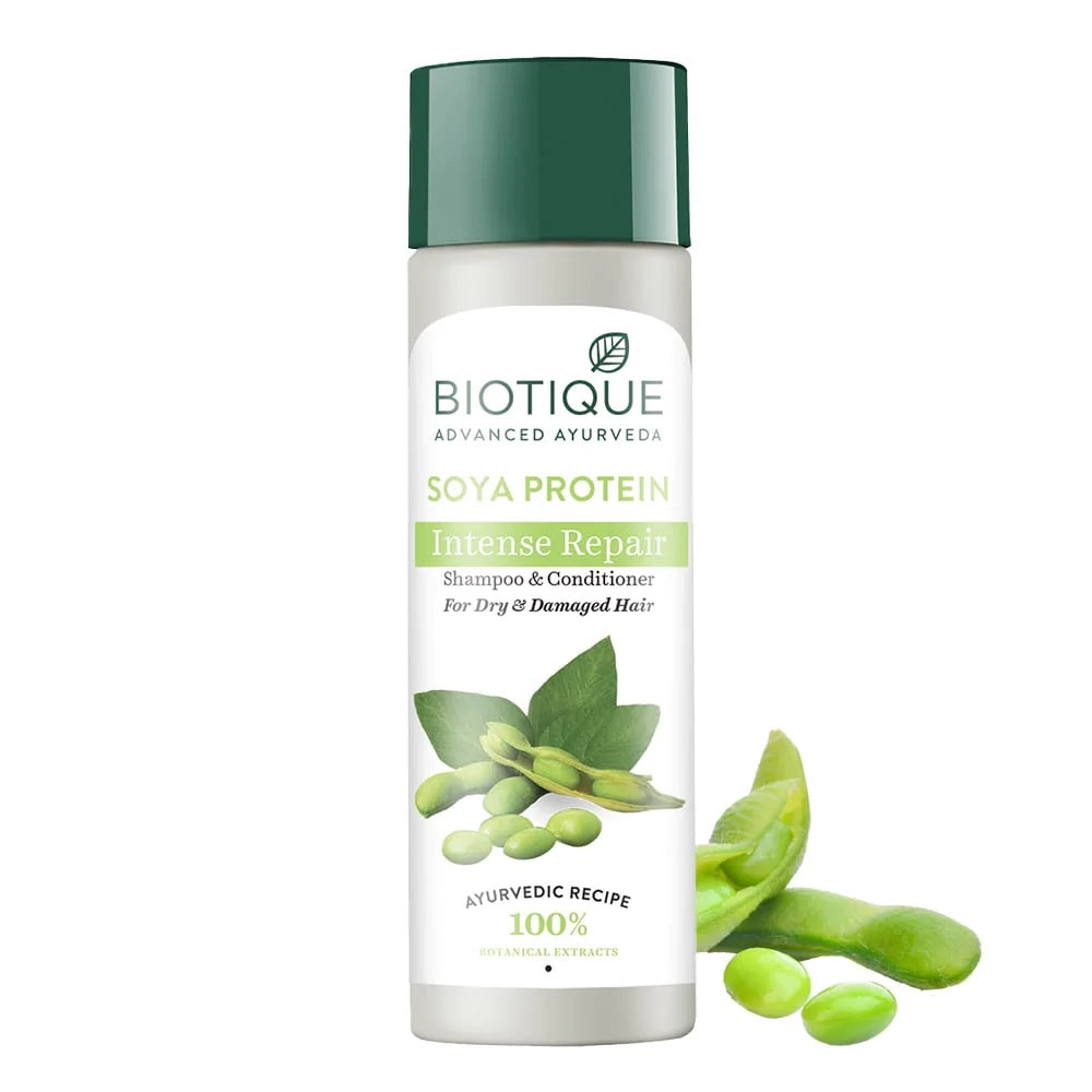 Biotique Soya Protein Intense Repair Shampoo for Dry, Damaged & Color Treated Hair