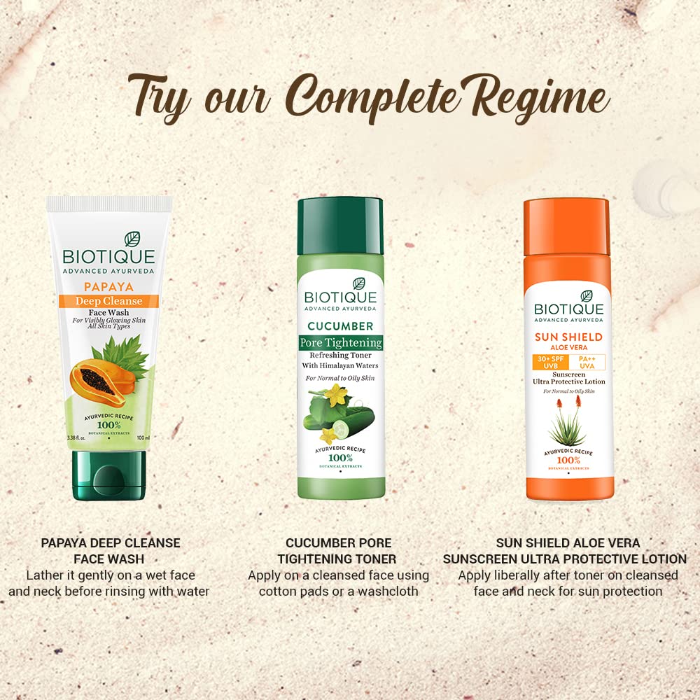 Biotique Sun Shield Aloe Vera Sunscreen Lotion (Cream) 30+ SPF UVB