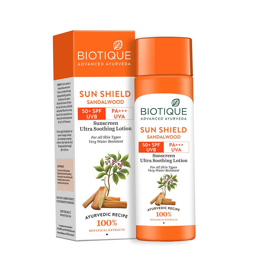 Biotique Sun Shield Sandalwood Ultra Protective Lotion 50+ SPF Sunscreen