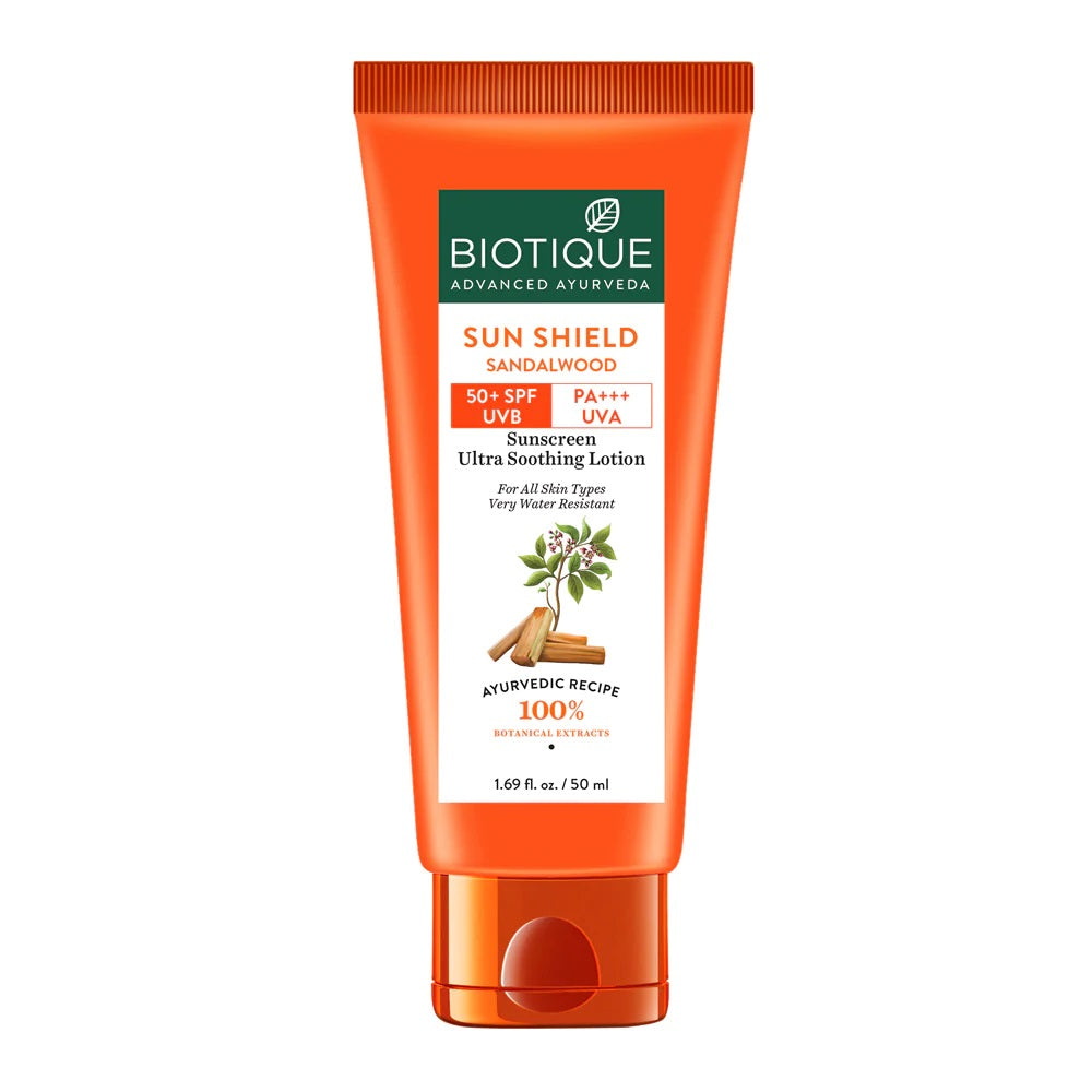 Biotique Sun Shield Sandalwood Ultra Protective Lotion 50+ SPF Sunscreen