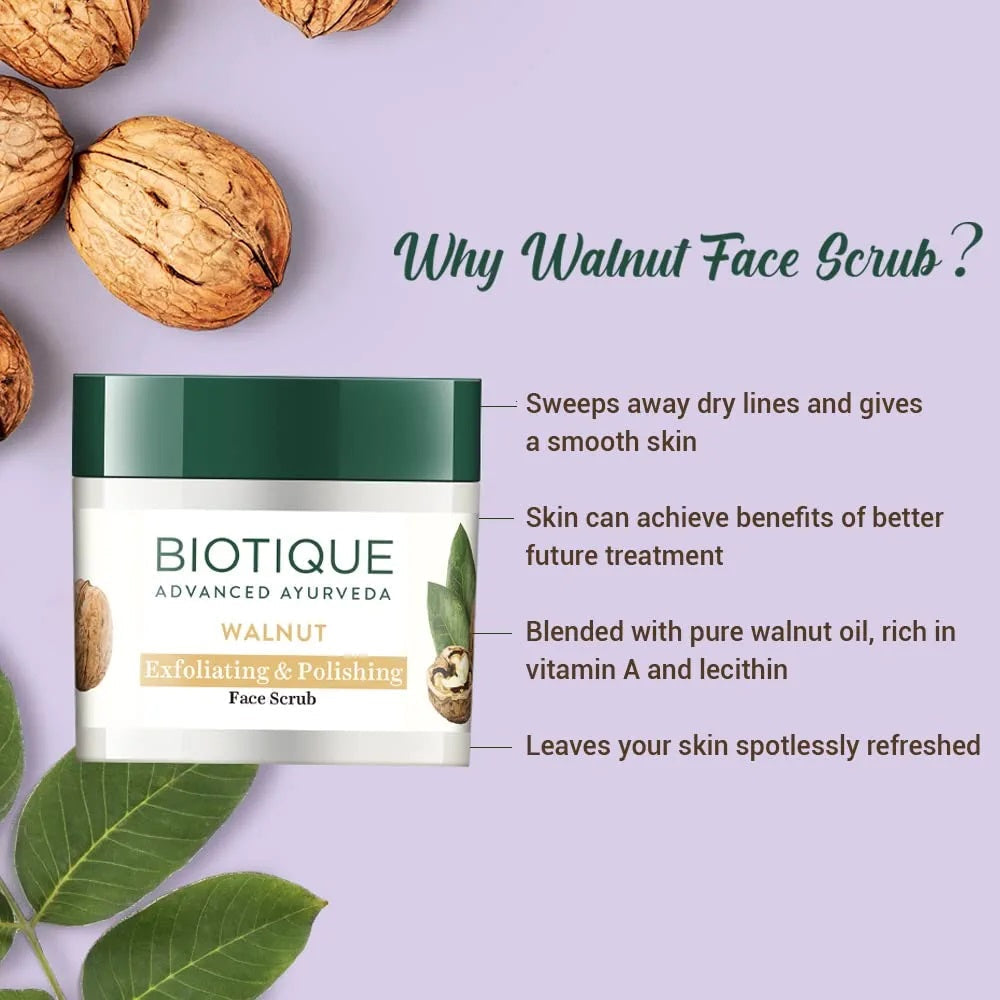 Biotique Walnut Exfoliating & Polishing Face Scrub