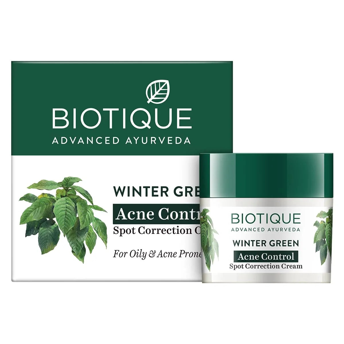 Biotique Winter Green Acne Control Spot Correcting Cream - 15 gms