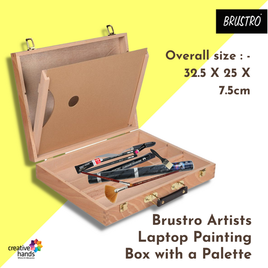 Brustro Artists' Laptop Painting Box with a Palette