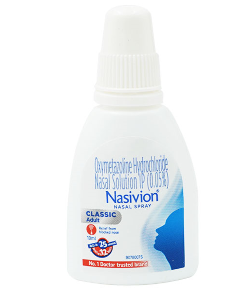 2x Nasivion Classic Adult 0.05% - 15 ml - Pack of 2