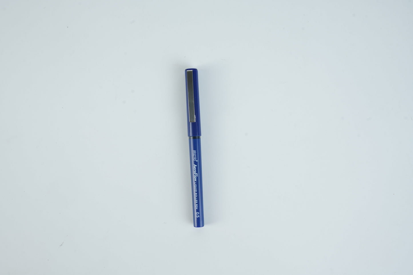 BRUSTRO AeroFlow Liquid Ink Rollerball Pens | Blue | 0.5mm, Micro Tip | Pack of 3| Ideal for Students, Professionals, Office, Exam use, Accurate Smooth Writing, Waterproof, Fade Resistant