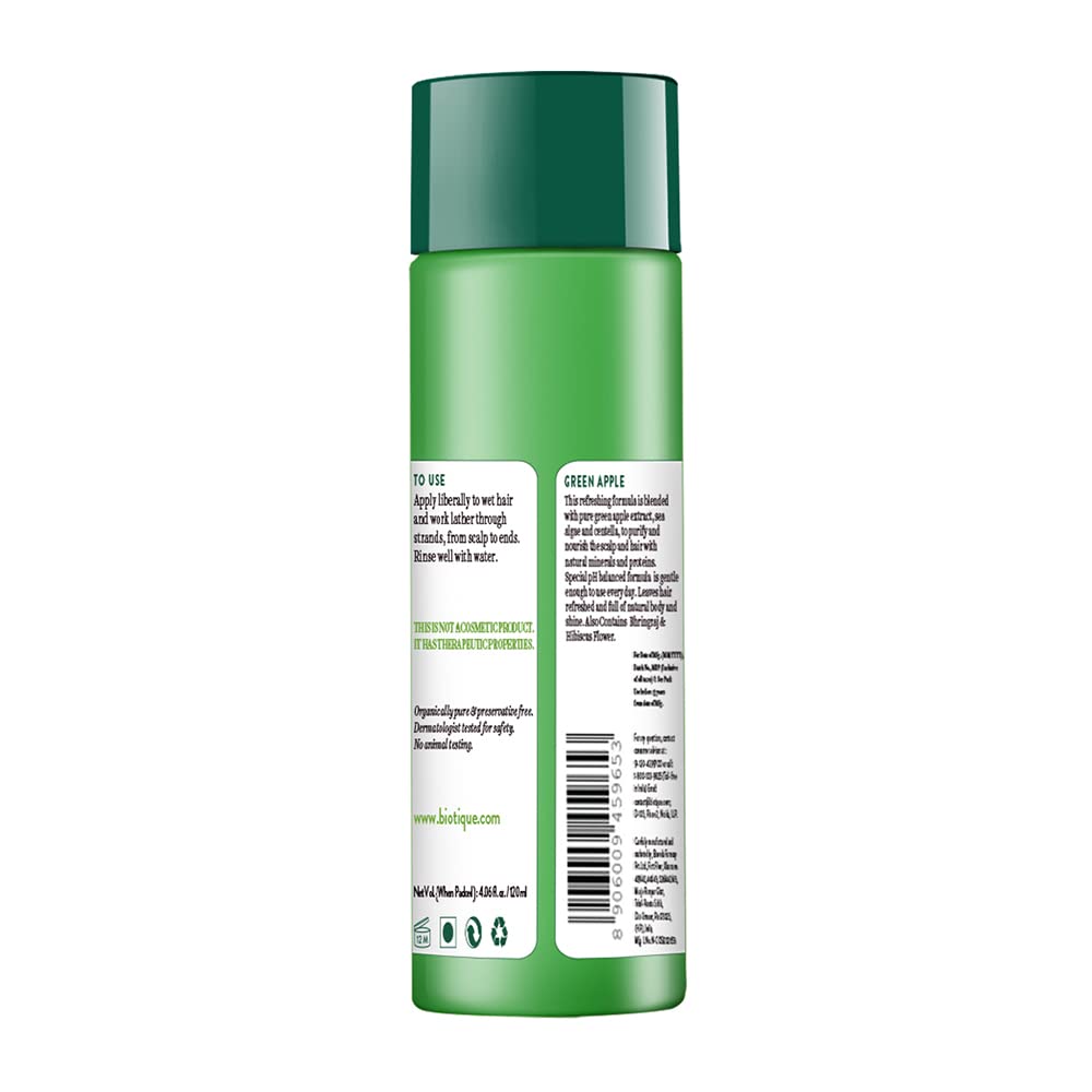 Biotique Green Apple Shine & Gloss Shampoo & Conditioner For Glossy Healthy Hair
