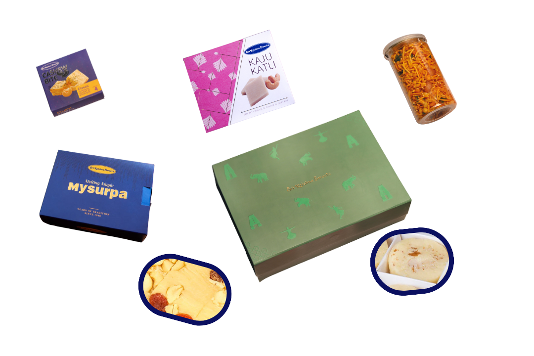 Sri Krishna Sweets Gold Gift Box