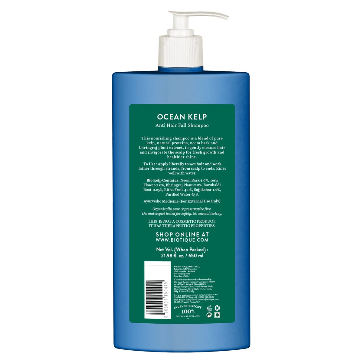 Biotique Ocean Kelp Anti hair Fall Shampoo for Hair Growth Therapy