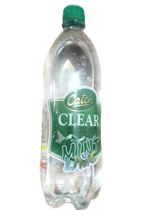 24x Catch Clear Carbonated Water Flavoured With Mint N Lime, 750ml (Pack of 24)