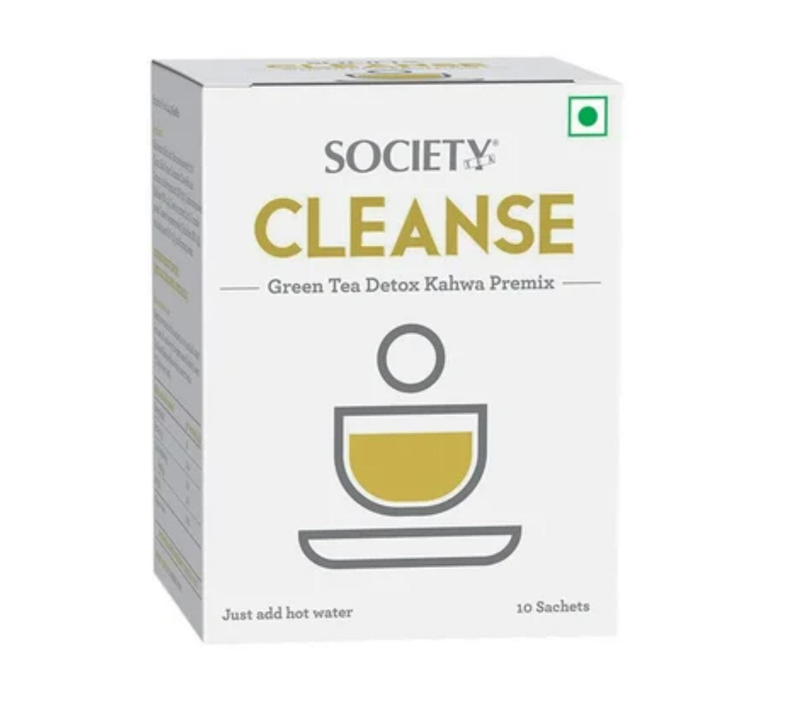 Society Cleanse Detox Kahwa Premix Green Tea Bags - 50GM
