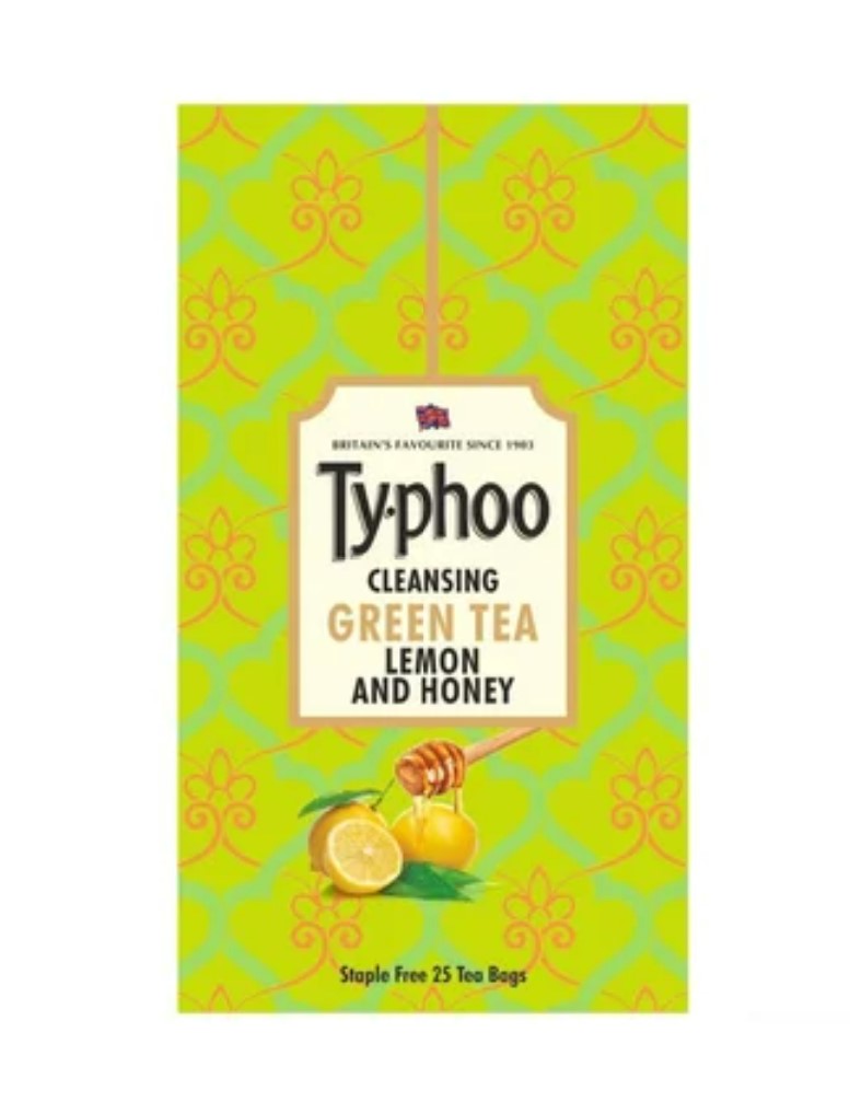 Typhoo Lemon And Honey Green Tea Bags - 25 Units