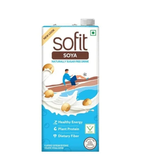 Sofit Natural Soya Drink (Sugar Free, Lactose-Free, Plant-Based / Vegan / Milk Alternative) - 1L