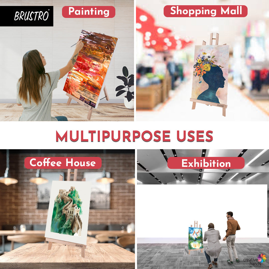 Brustro Artists' Tabletop A-Frame Wooden Easel 20