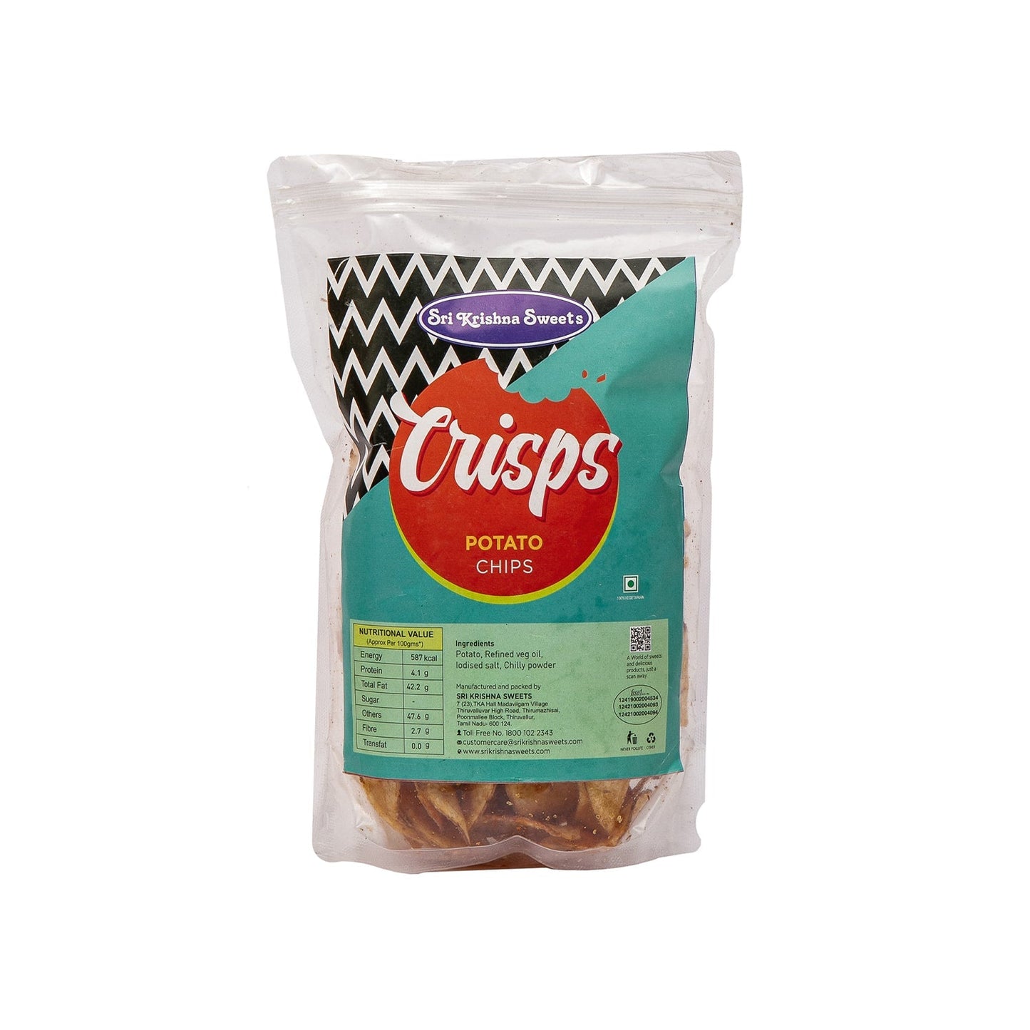 Sri Krishna Sweets Potato Chips 70Gm Pack