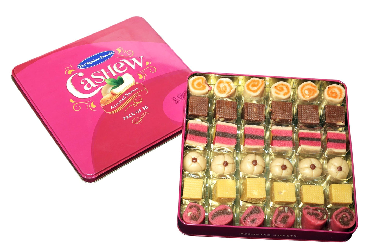 Sri Krishna Sweets Assorted Kaju Sweets 36 Tin