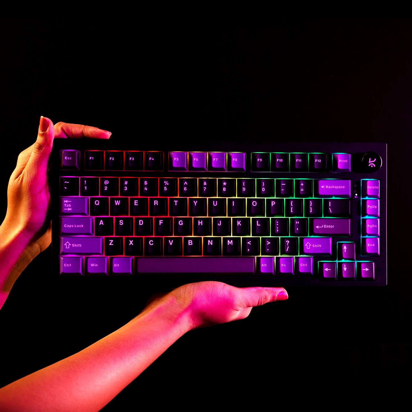 Swarm Black Purple Wireless Gaming Keyboard