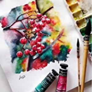 BRUSTRO Artist's Natural Hair MOP Brush | Set of 4 - (0, 2, 4, 8) | Ideal for Watercolor, Synthetic, Blend, Round Paint Brush, Art Painting, Colour, Gouache, Wooden Handle, Professional and Students