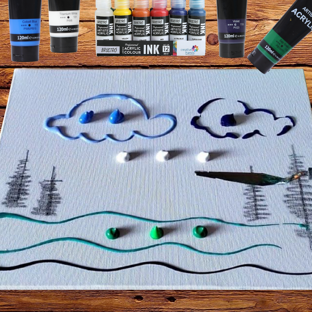 Brustro Artists' Acrylic 120ml Flourescent Green