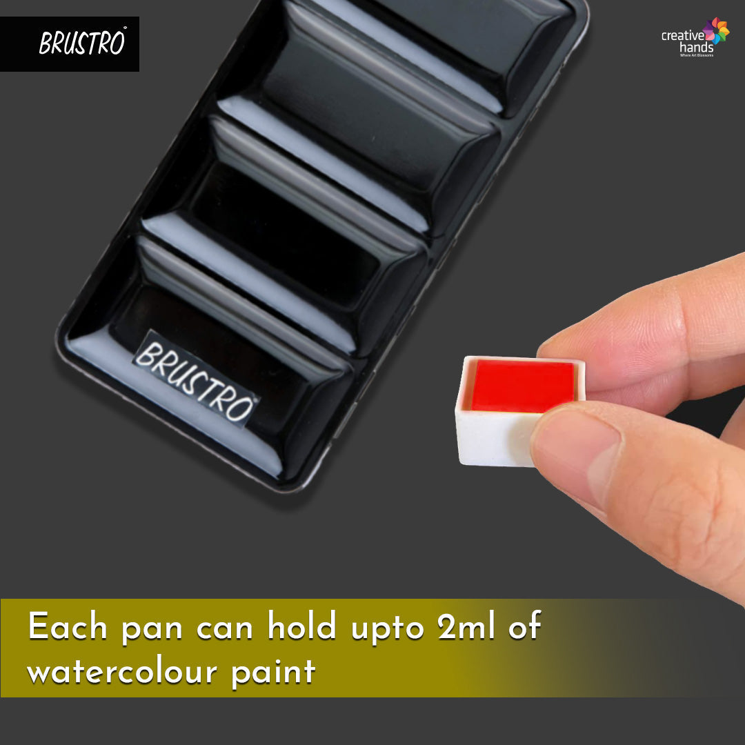 Brustro Empty Watercolour 48 Half Pan Metal Box (Pans Included)