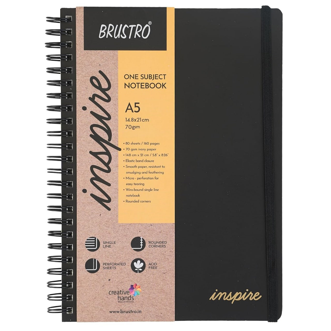 BRUSTRO Ruled Notebook with Rollerball Pens, Mechanical Pencils, Clip Box Set, 13 Pocket Expanding File Folder &amp; Copytinta Soft Shade&nbsp;Single&nbsp;Pack (40 Sheets)&nbsp;Combo | Perfect Gift for Office,Teachers