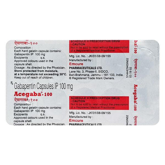 Acegaba 100 - 10 Capsules