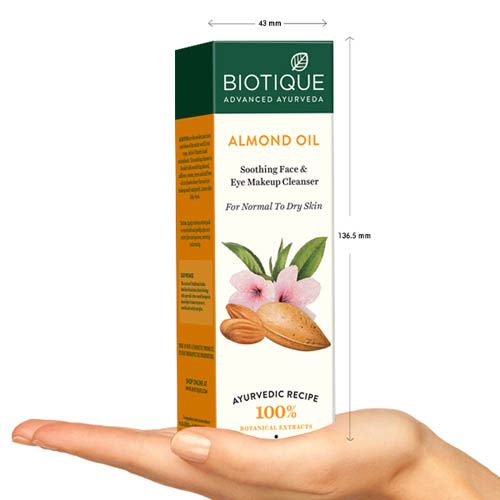 Biotique Bio Almond Oil Deep Cleanse Purifying Cleansing Oil Face & Eye Makeup Remover - 120 ml