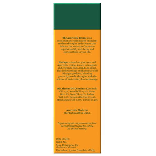 Biotique Bio Almond Oil Deep Cleanse Purifying Cleansing Oil Face & Eye Makeup Remover - 120 ml