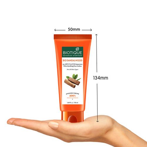 Biotique Sun Shield Sandalwood Ultra Protective Lotion 50+ SPF Sunscreen