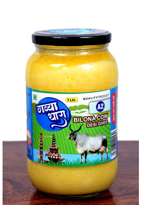 A2 Cow Bilona Desi Ghee Glass Jar - 1L