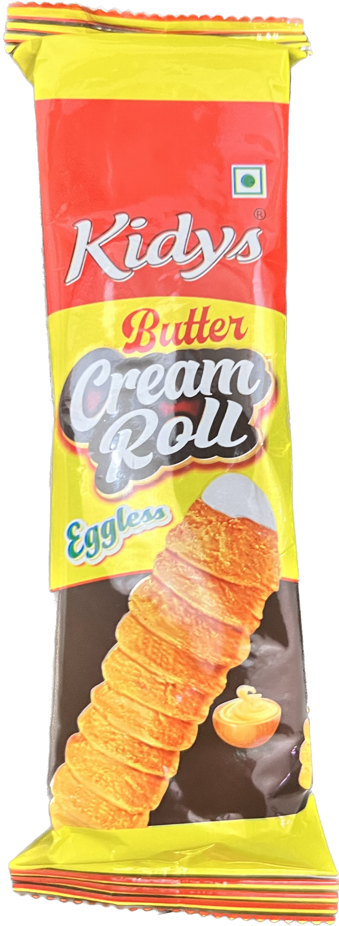 48x Kidys Butter Cream Roll Eggless, Pack of 48 (35g each)