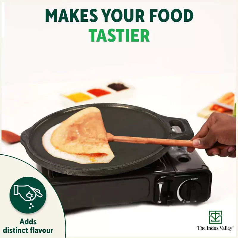 Super Smooth Cast Iron Tawa,Pre-seasoned, Nonstick, 100% Pure, Toxin-free, Induction, 28/30.5cm, 2.7/3.1kg