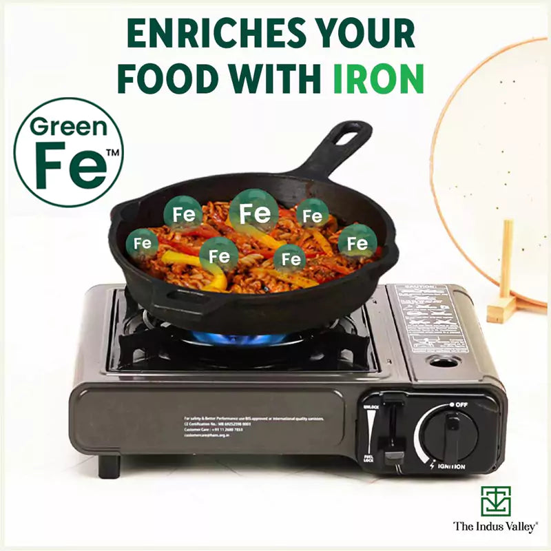 Super Smooth Cast Iron Set: Kadai+ Tawa+ Frypan, Kitchen set for Home, Nonstick, 100% Pure, Toxin-free, Free ₹400 Tadka Pan