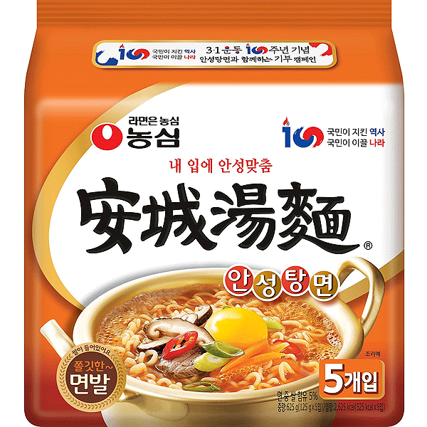 Ansungtangmyun Noodle (120G * 5) 안성탕면