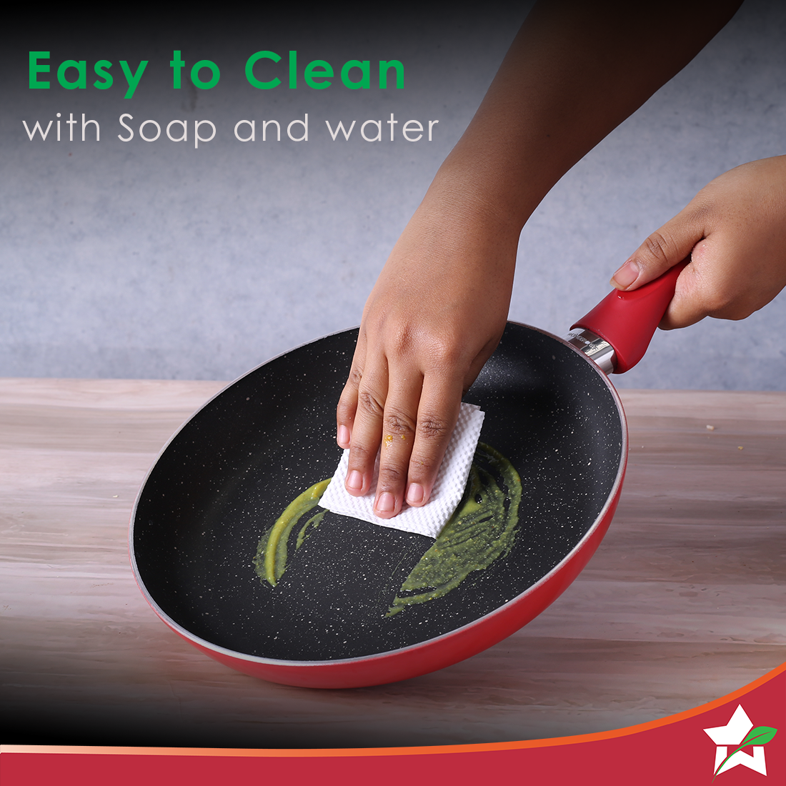 Wonderchef Renewed Milano 24cm Fry Pan | Meta Tuff Non-Stick Coating | Pure Grade Aluminum