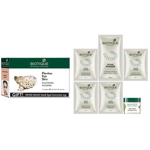 Biotique Pearl White Flawless Glowing Skin Facial Kit - 65 gms