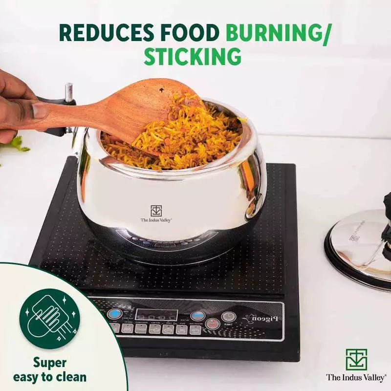 3L+5L QuicKooker Stainless Steel Pressure Cooker Combo+ Free ₹600 Wood Chopping Board, Premium Quality, Tri-ply (3 Layer) Heavy Bottom, 3Yr Warranty, ISI Certified, Induction & Gas