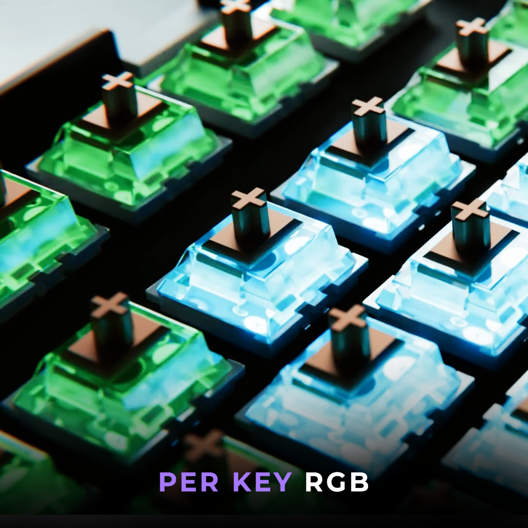 Swarm All White Wireless Gaming Keyboard