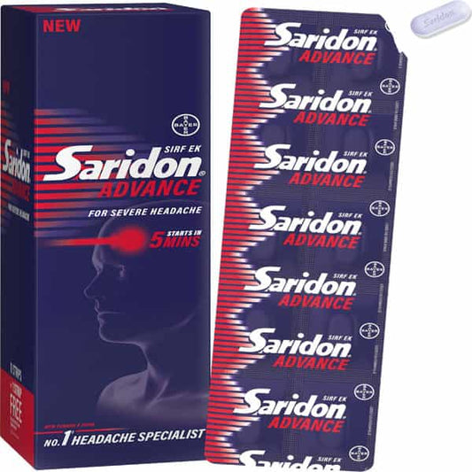 4x Saridon Advance Tablet for 5 in 1 - Pack of 4